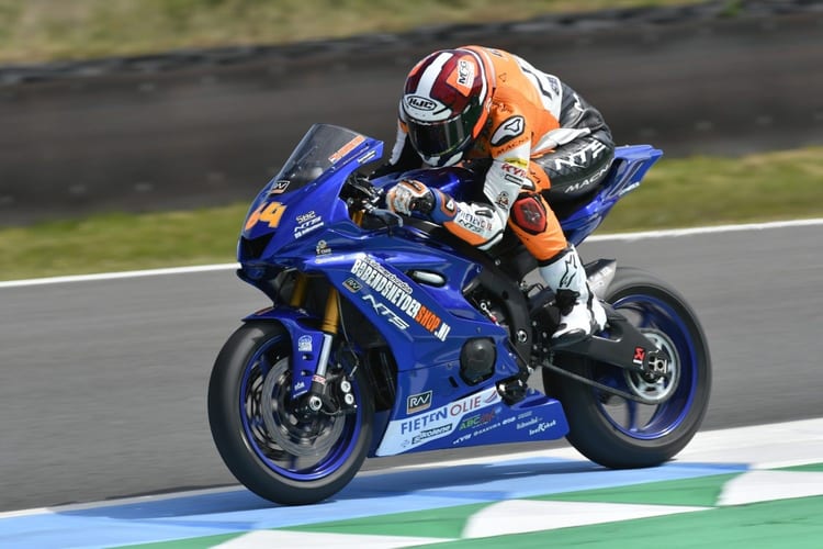 Bo Bendsneyder saß zum ersten Mal seit der Corona-Krise wieder in Assen auf dem Motorrad