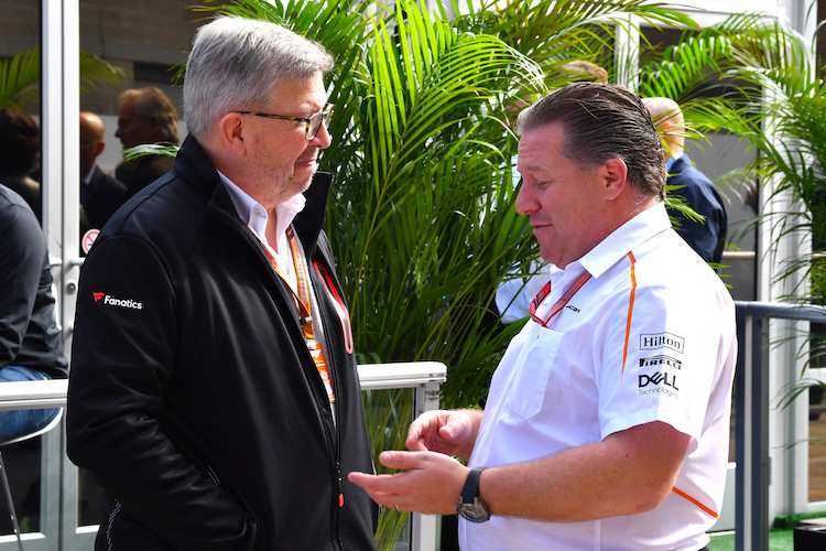 Formel-1-Sportchef Ross Brawn und McLaren-CEO Zak Brown