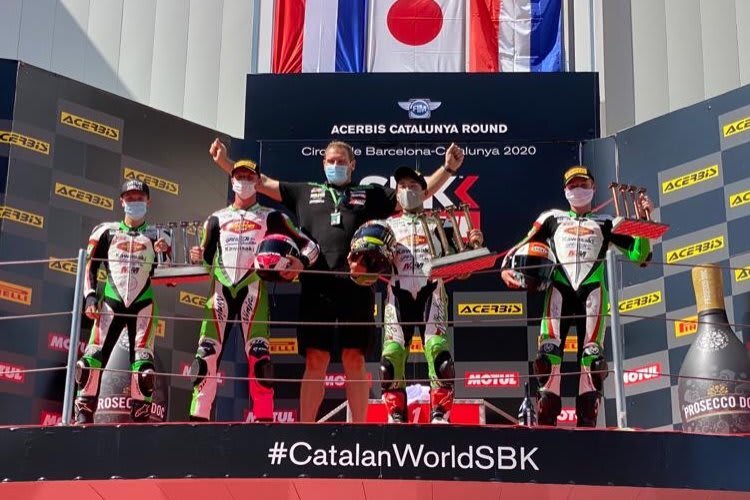 Ludo van der Leken mit seinen Fahrern