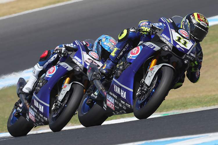 2019 fuhren Sandro Cortese (vorne) und Marco Melandri für GRT Yamaha