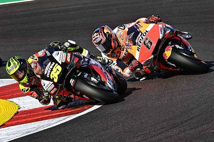 Crutchlow vor Bradl beim Portimão-GP 2020: Am Ende war Bradl bester Honda-Pilot