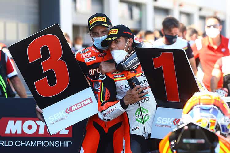 Chaz Davies (li.) mit Michael Rinaldi