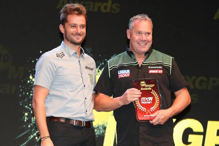 Steve Dixon (rechts) und David Luongo vom WM-Vermarkter 'Infront Moto Racing'