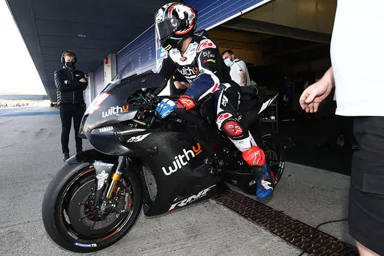 Andrea Dovizioso mit dem 2022-Prototyp in Jerez