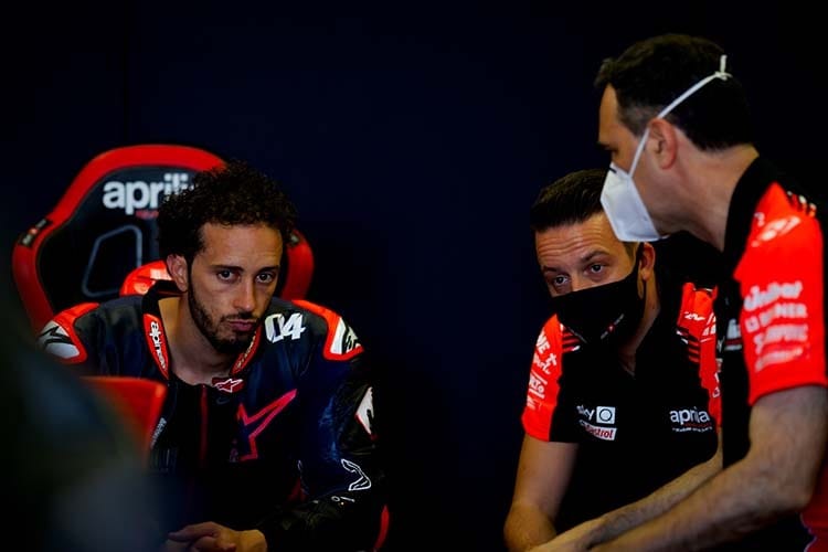Andrea Dovizioso als Aprilia-Testfahrer