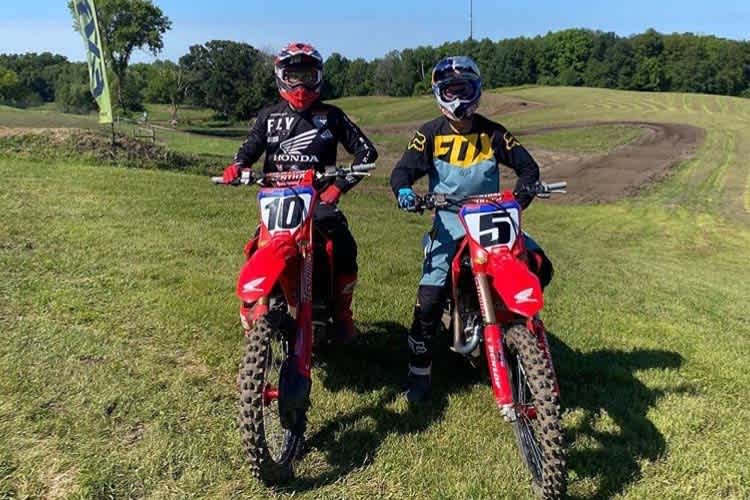 Justin Brayton (links) trainierte mit Ryan Dungey
