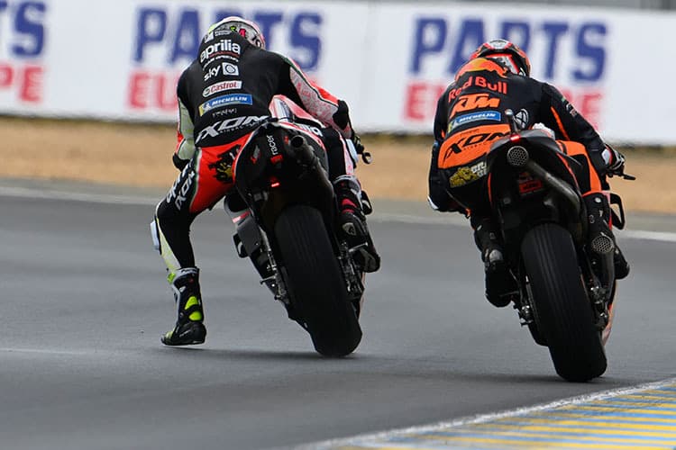 Le Mans 2021: Aleix Espargaró (links) gegen Brad Binder