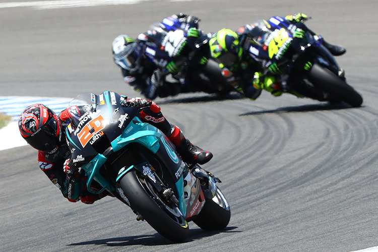 Im Jerez-GP: Quartararo vor Rossi und Vinales