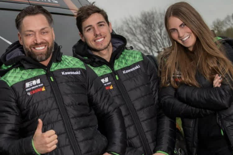 Marc de Reuver, Jed Beaton und Team-Managerin Nathalie Fase