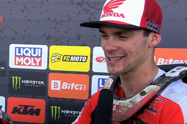 Tim Gajser freute sich über seinen ersten Laufsieg