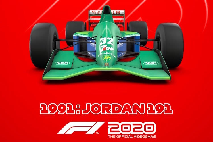 Die Spieler von F1 2020 können virtuell den Jordan 191 von Michael Schumacher bewegen