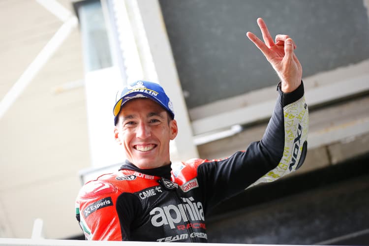 Aleix Espargaró (32) jubelte zuletzt über das erste MotoGP-Podest auf Aprilia