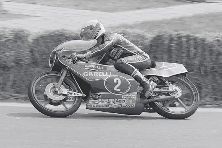 Eugenio Lazzarini 1982 auf Garelli