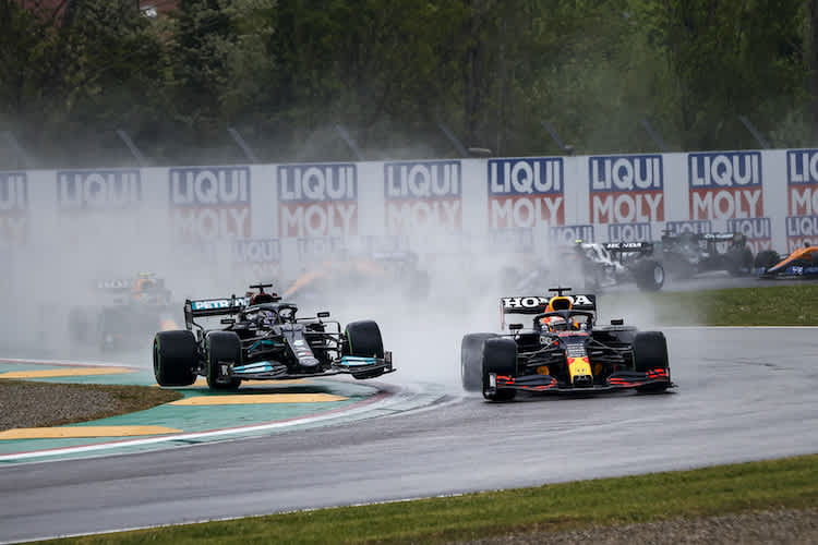 Lewis Hamilton und Max Verstappen