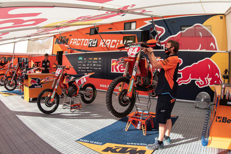 Das Motorrad von Jeffrey Herlings kommt vorerst nicht zum Einsatz