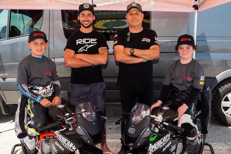 Nachwuchs und Förderer: Travis Horn, John Hopkins, Eitan Butbul und Jesse James Shedden