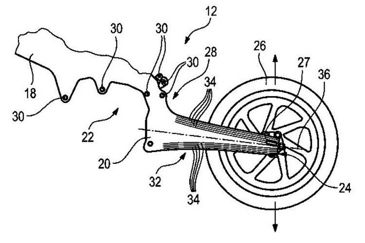 Rahmen und Schwinge aus einem Stück und trotzdem kein Starrahmen: Kohlefaserlaminat machts möglich