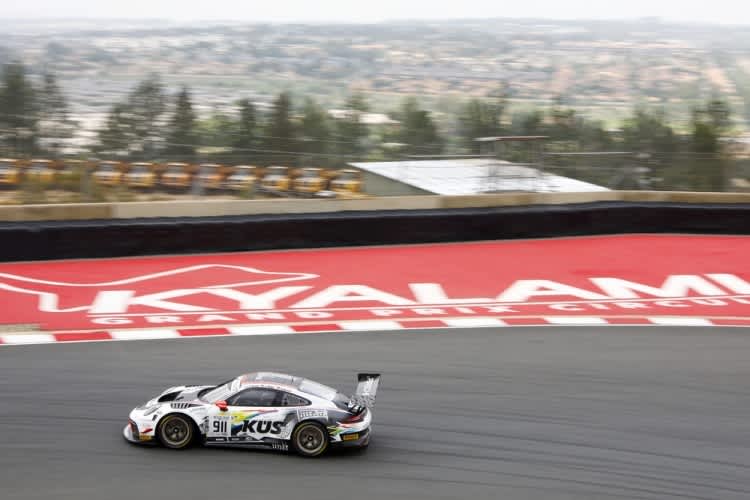 Ein Porsche 911 GT3 R in Kyalami