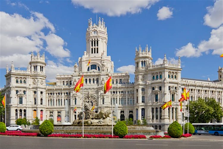 Die Stadtverwaltung von Madrid, der Palacio Cibeles