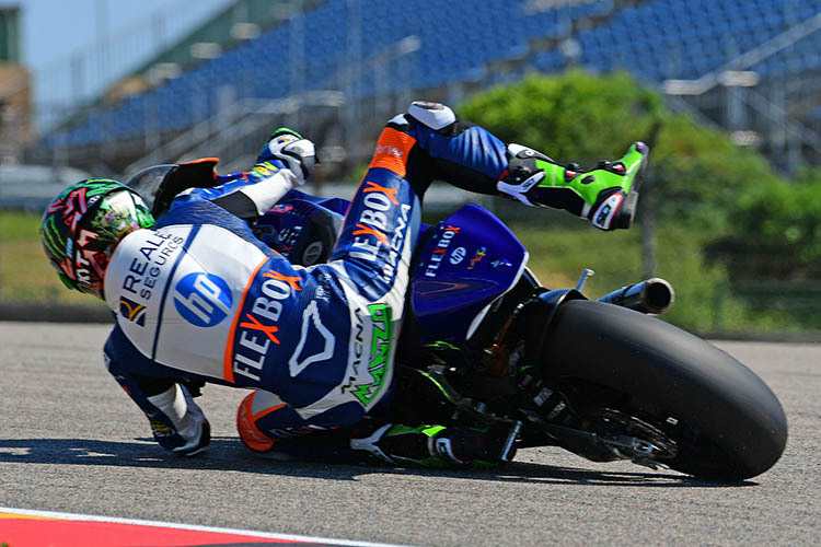 Moto2-WM Sachsenring 2021: Manzi stürzte nach diesem Rutscher im FP2