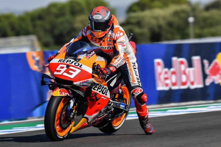 Weltmeister Marc Márquez heute im FP3 in Jerez