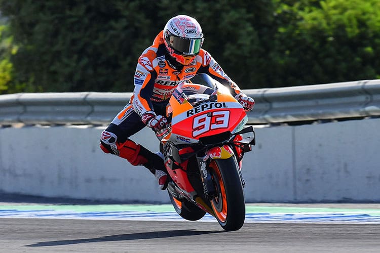 Marc Márquez beim gescheiterten Comeback-Versuch in Jerez