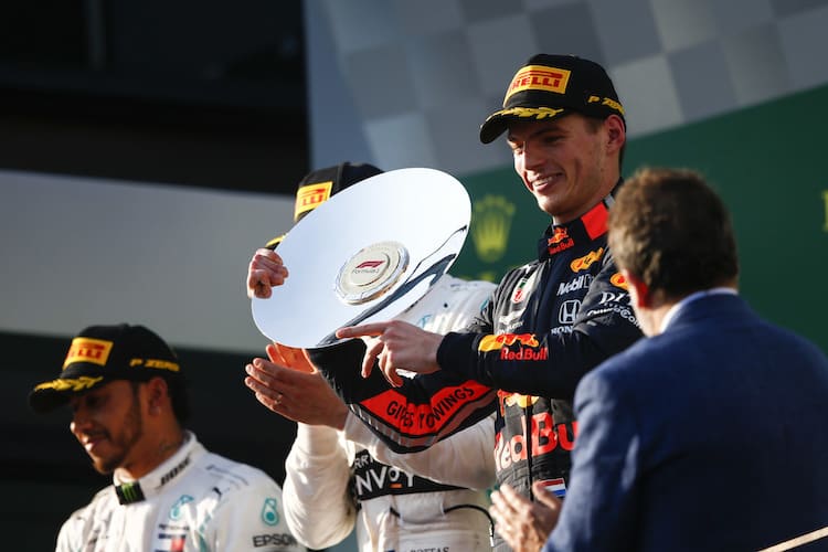 Max Verstappen bei einer Formel-1-Demonstration 2019 in Zandvoort