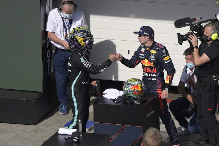 Lewis Hamilton und Max Verstappen