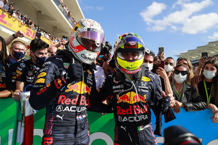 Max Verstappen und Sergio Pérez