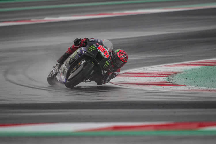 Fabio Quartararo: Die Schräglagen waren trotz nasser Strecke bemerkenswert