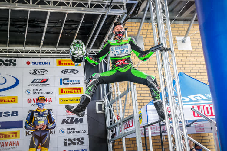 Einen Freudensprung machte Sieger Martin Vugrinec nach seinem zweiten Sieg 