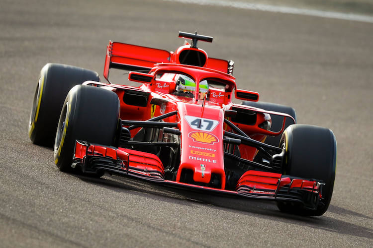 Mick Schumacher im 2018er Ferrari SF71H
