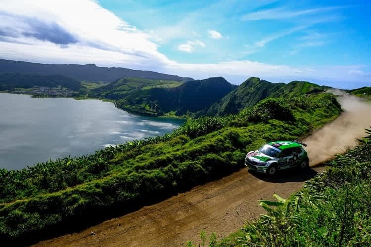 Vorjahressieger Andreas Mikkelsen auf der «Vulkan»-Prüfung