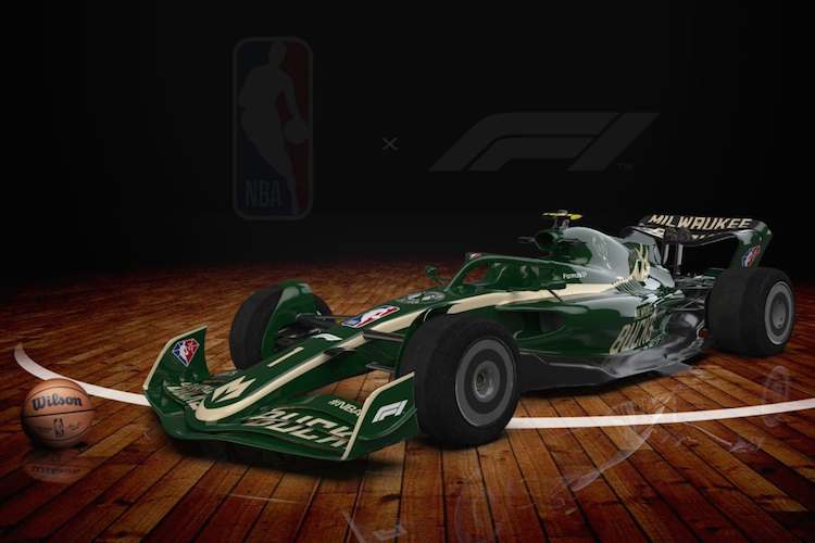 So sieht ein Formel-1-Renner im Look der Milwaukee Bucks aus 