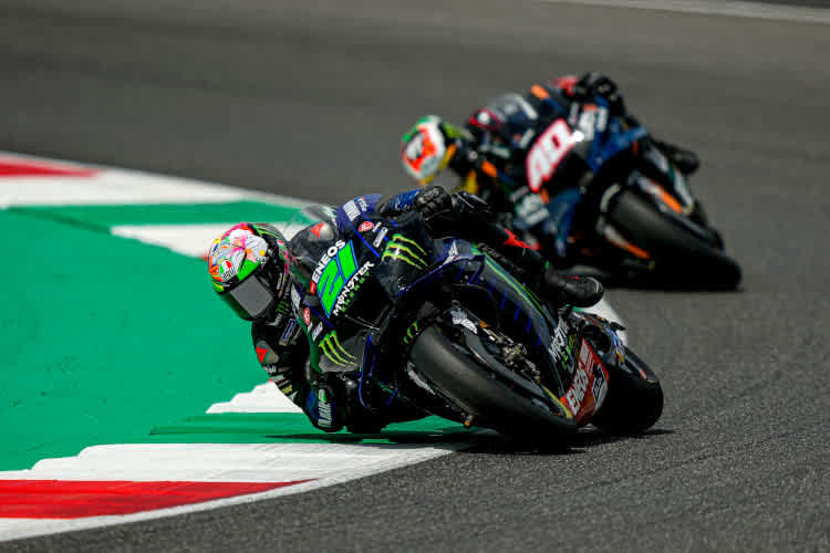 Franco Morbidelli feiert Platz 3