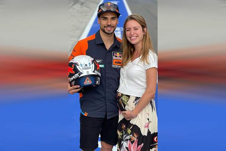 Miguel Oliveira und seine Frau Andreia – mit Baby-Bäuchlein