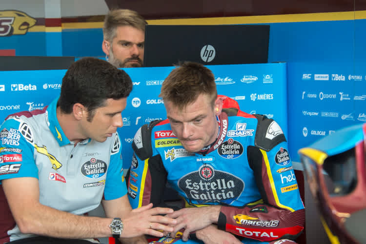 Joan Olivé und Sam Lowes beim Katar-GP 2020.