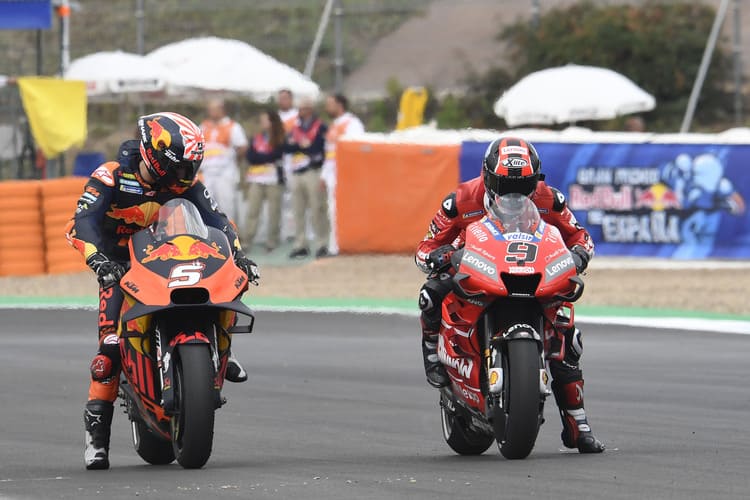 Danilo Petrucci beim Jerez-GP 2019: Startduell im Training gegen die KTM von Zarco
