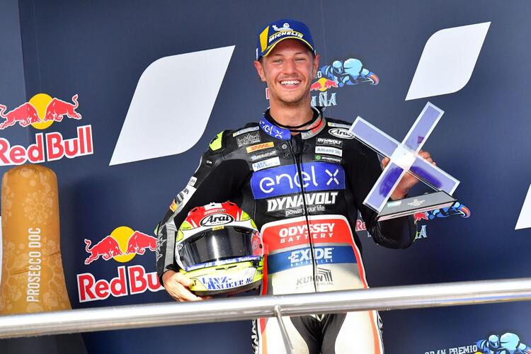 Dominique Aegerter krönte seine Aufholjagd mit einem Platz auf dem Podest