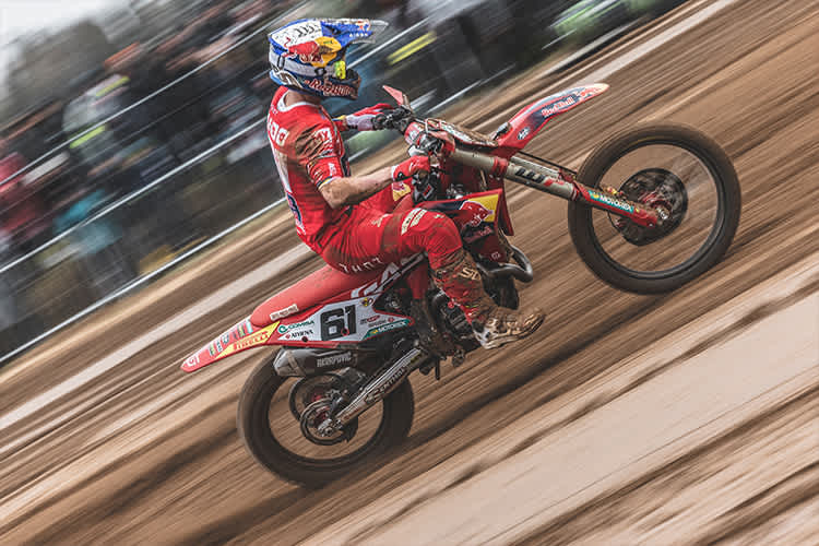 Jorge Prado stürzte in Kegums in beiden Läufen