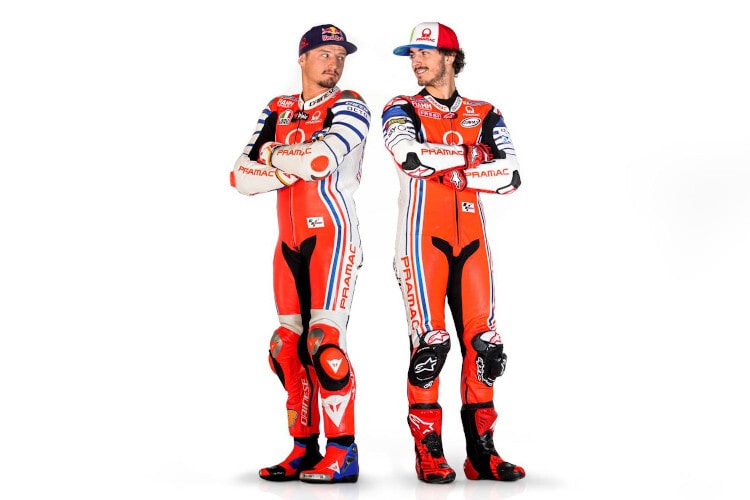 Die Teamkollegen Jack Miller und Pecco Bagnaia sind künftig in den offiziellen Ducati-Farben zu sehen