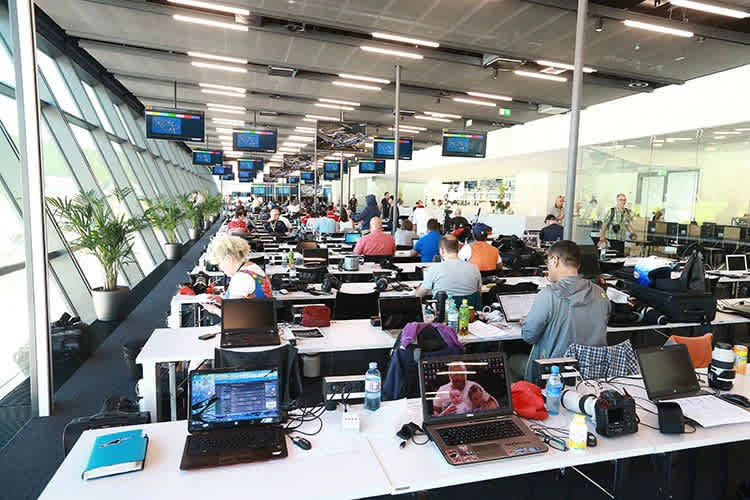 Modernes Media Centre am Red Bull Ring: Computer sind längst zur Selbstverständlichkeit geworden
