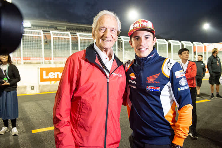 Katar-GP 2019: Jim Redman mit Marc Márquez