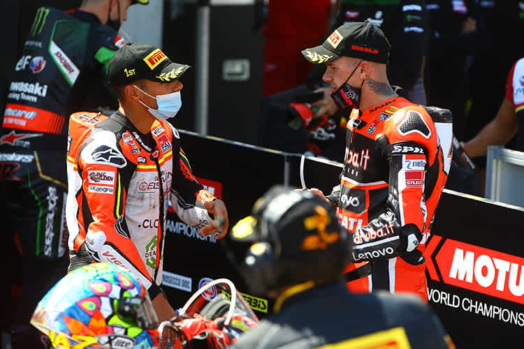 Michael Rinaldi (li.) mit Scott Redding