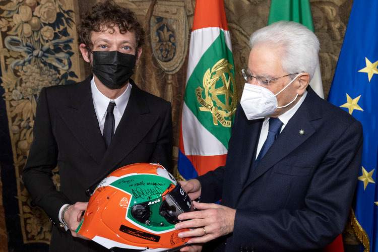 Valentino Rossi mit Sergio Mattarella