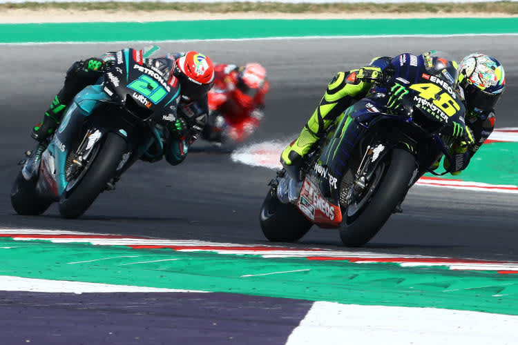 Heim-GP in Misano: Franco Morbidelli hinter Valentino Rossi