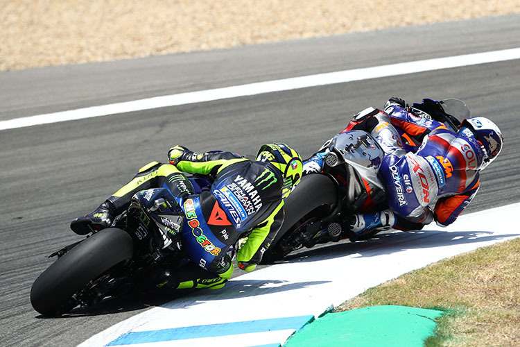 Rossi hinter Oliveira, der Achter wurde