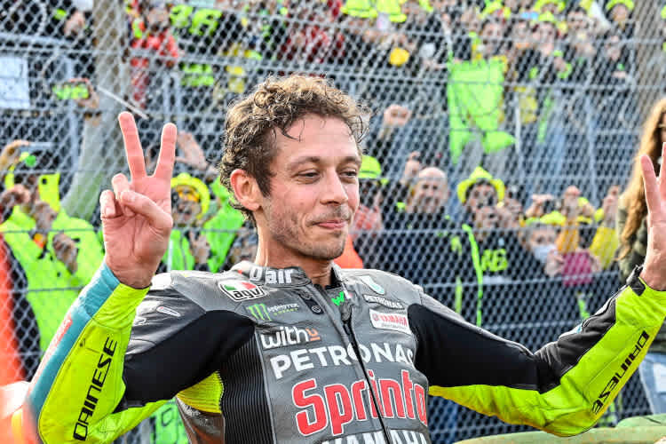 Valentino Rossi ließ sich feiern