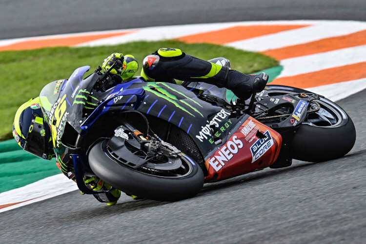 Valentino Rossi hat auf dem Circuit Ricardo Tormo noch Mühe
