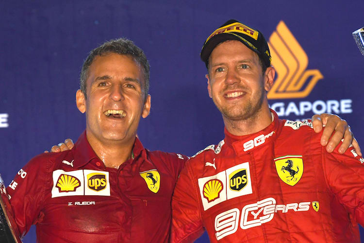 Iñaki Rueda und Sebastian Vettel